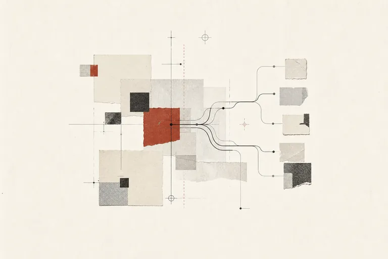 Abstract open-source forms and signal paths on a light field